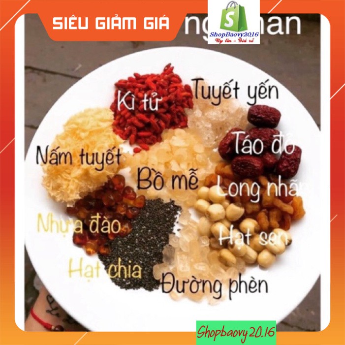 [RẺ VÔ ĐỊCH] Chè dưỡng nhan (1,3k - 3,9k) Nguyên Liệu nấu chè dưỡng nhan