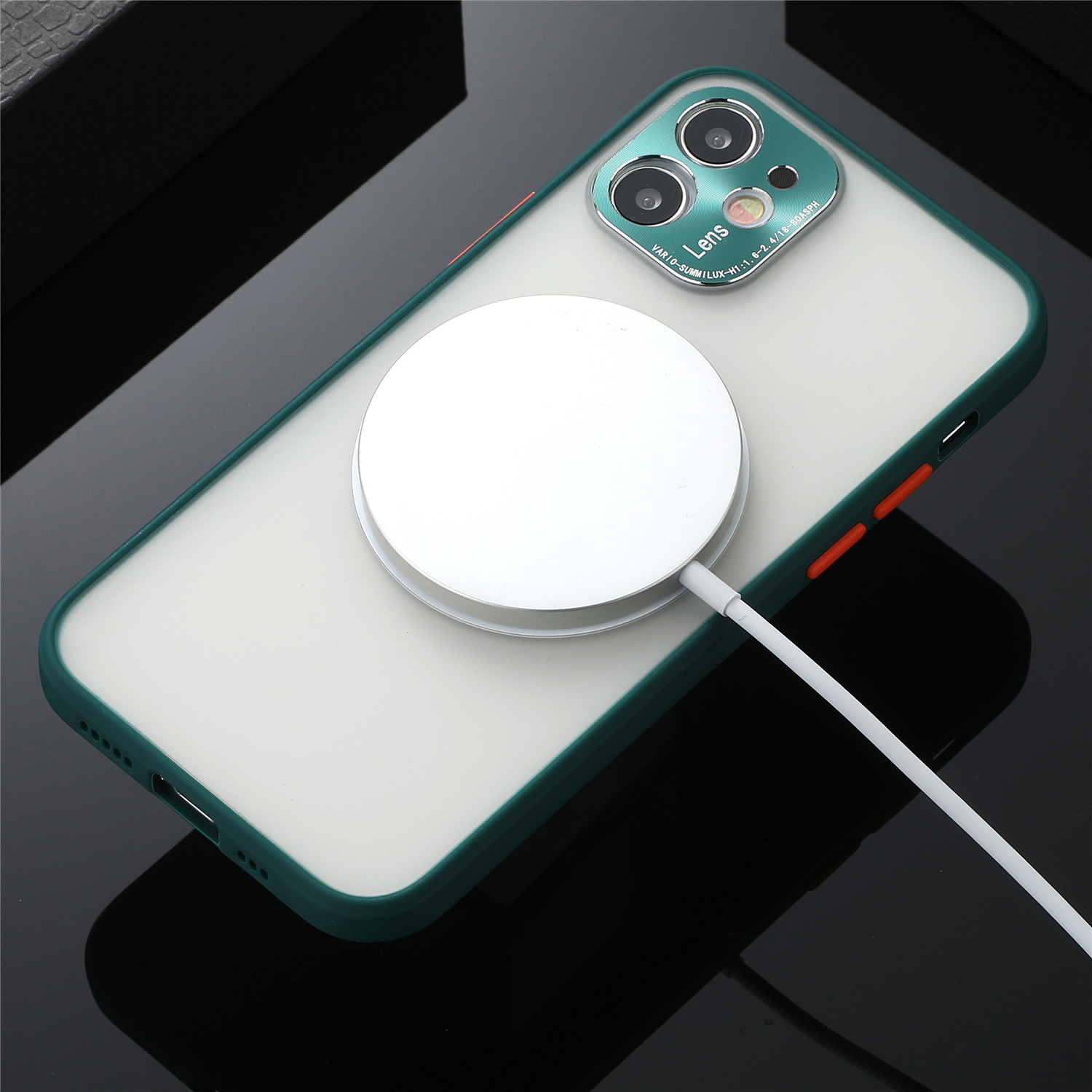 Magnetic phone case for iphone 11 / iphone 11 pro / iphone 11 pro max Metal camera circle magsafe case