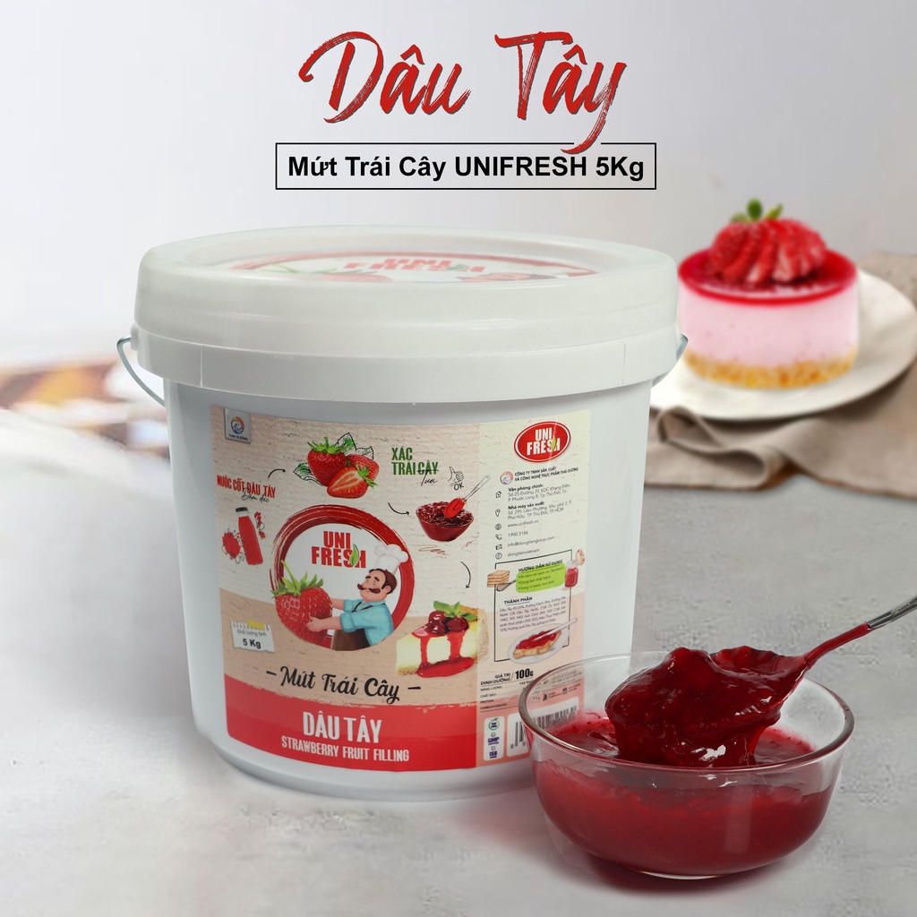 MỨT TRÁI CÂY 5KG VỊ DÂU-STRAWBERRY