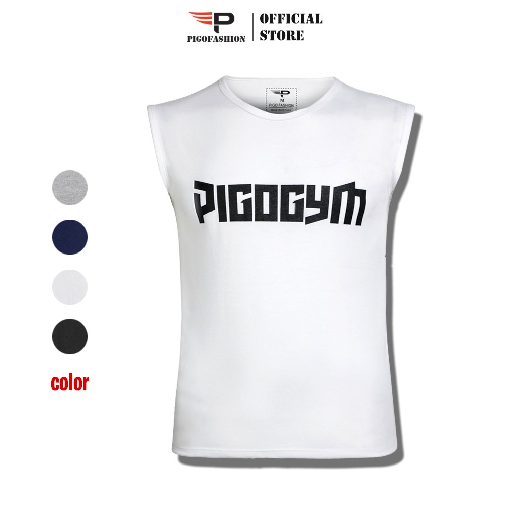 Set 3 áo thun sát nách tanktop chuẩn gym thun mát form đẹp ASN01-2 Pigofashion màu ngẩu nhiên