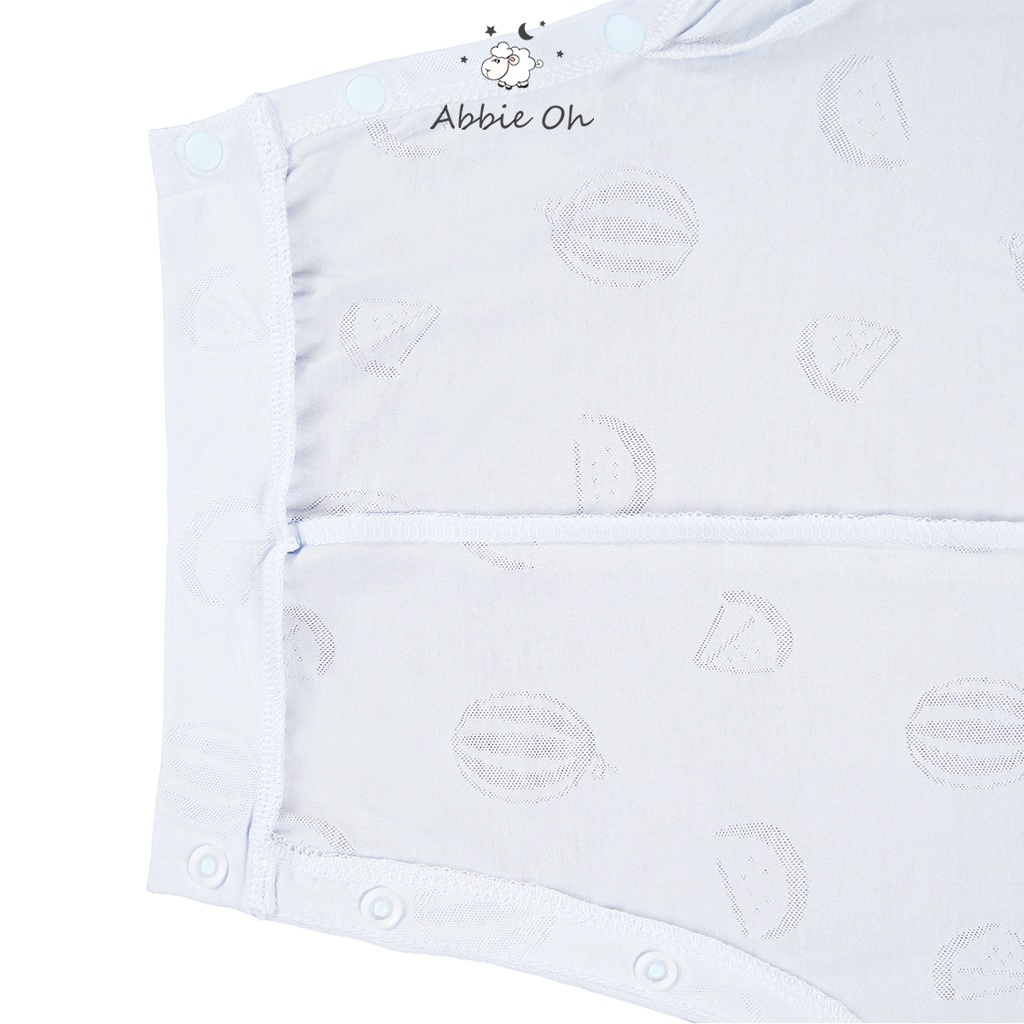 Bộ quần áo dài tay cài thẳng ABBIEOH chất liệu cotton in tràn sao cho bé trai và bé gái 0-9 tháng BO270 SS21