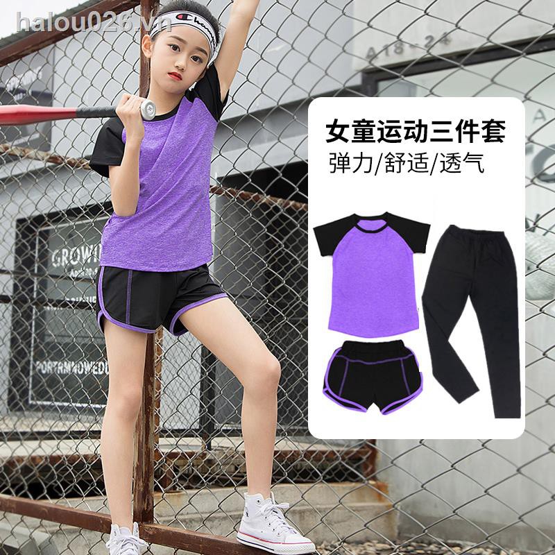 đồ tập gym Gồm Bra + Áo Mỏng Ngoài + Quần Cho Bé Gái