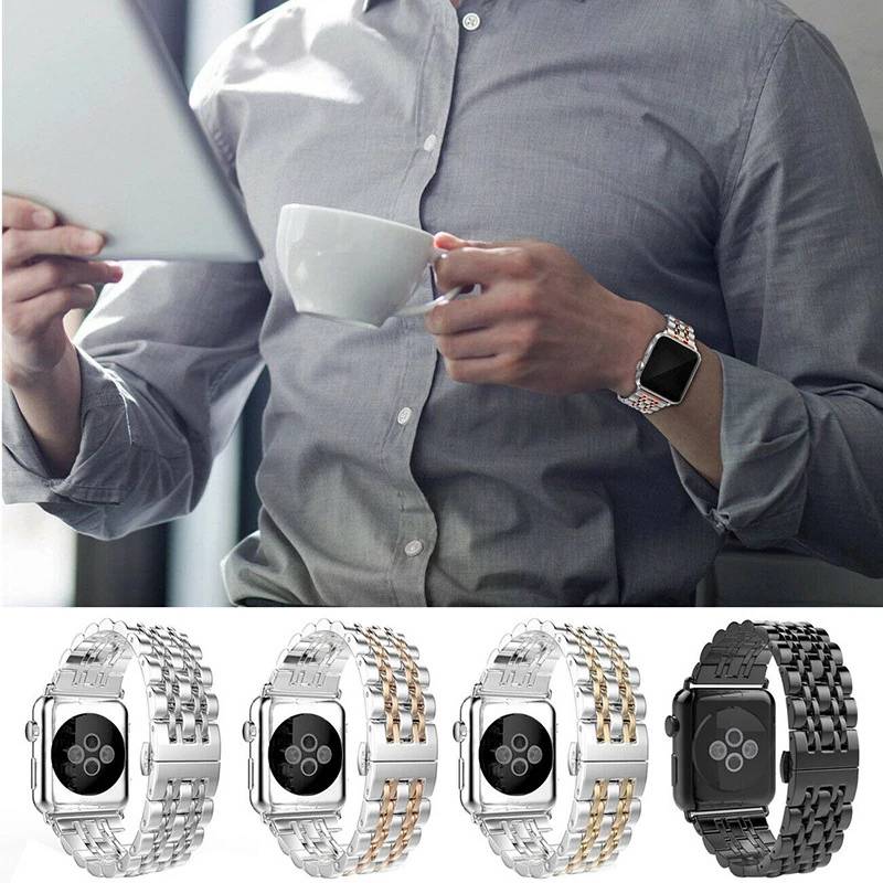 Dây Đeo Inox Cho Đồng Hồ Apple Watch 6 5 Se 40mm 44mm Phiên Bản 6 3 38mm 42mm