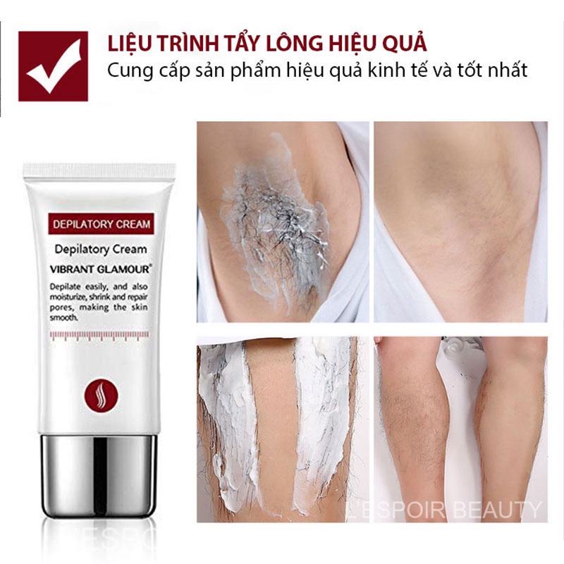 【Hàng mới về】VIBRANT GLAMOUR KEM TẨY LÔNG TÁI TẠO DA TỰ NHIÊN AN TOÀN DEPILATORY CREAM HAIR REMOVAL (Có Che Tên)