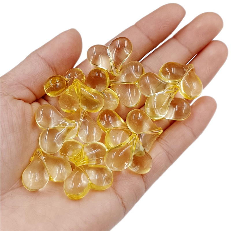 Set 10 Hạt Xỏ Lỗ 17mm * 22mm Hình Trái Tim Nhiều Màu Sắc Dùng Để Làm Trang Sức Thủ Công