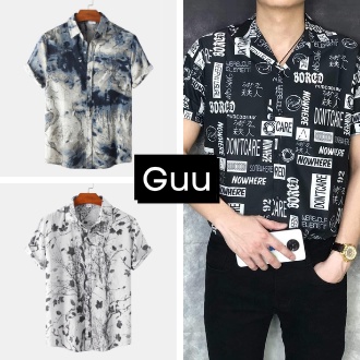 Sơ mi cổ vest form rộng freesize GUU House
