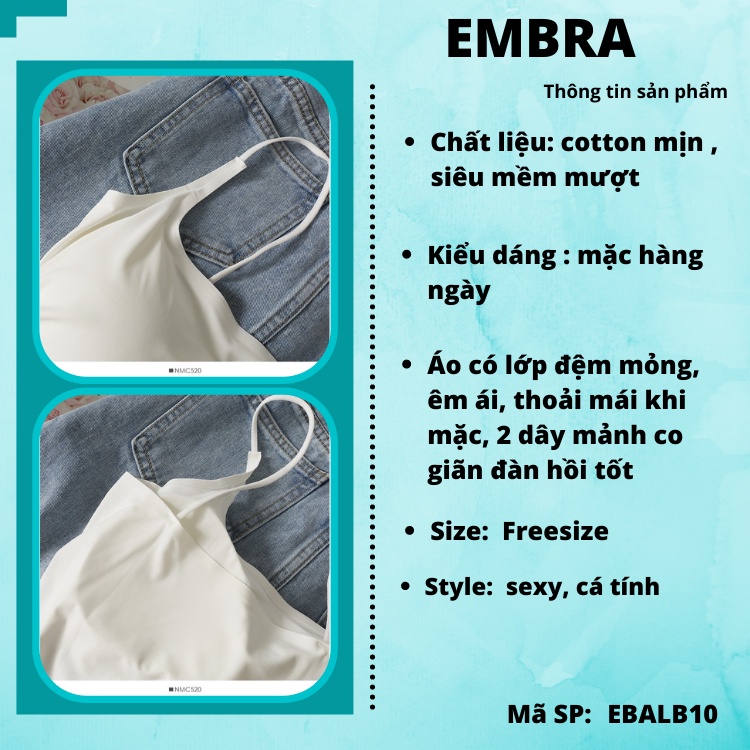 áo Bra trơn dây mảnh mã EBALB10
