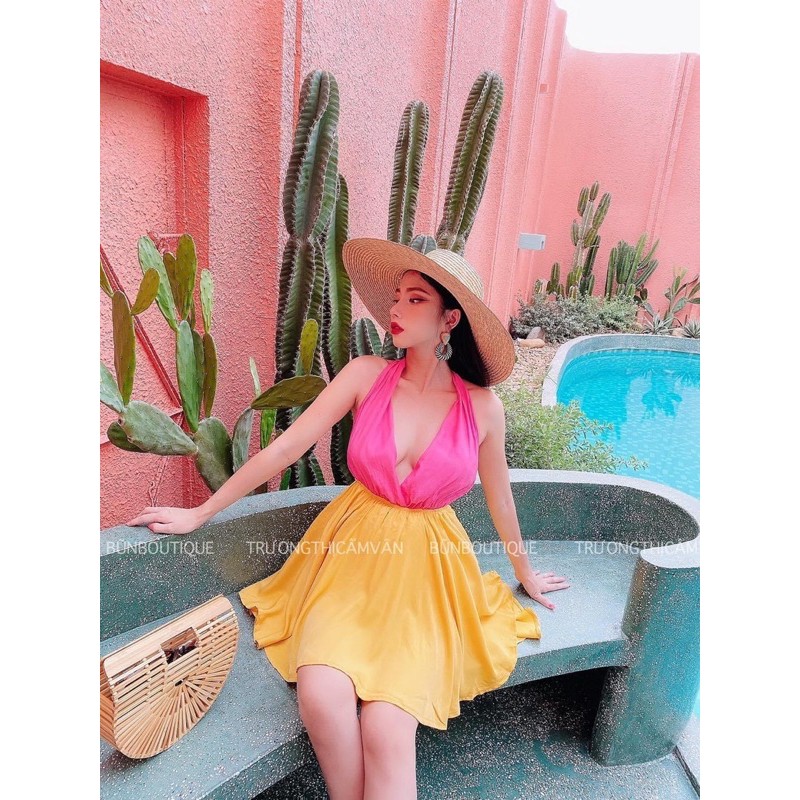 [FOLLOW GIẢM 10K] Váy Cổ Yếm Quyến Rũ Hở Lưng Dáng Ngắn | BigBuy360 - bigbuy360.vn