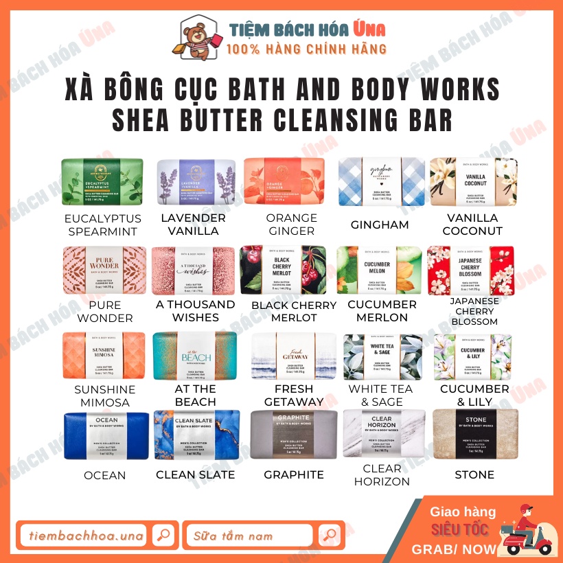 Xà bông tắm và dưỡng ẩm Bath and body works 141gr