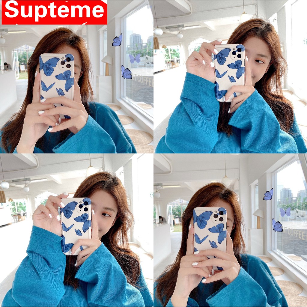 Ốp Điện Thoại Hình Bướm Xanh Thời Trang Cho Iphone 11 Pro Max Xr Xs I 7 P I 8 Se 2 | BigBuy360 - bigbuy360.vn