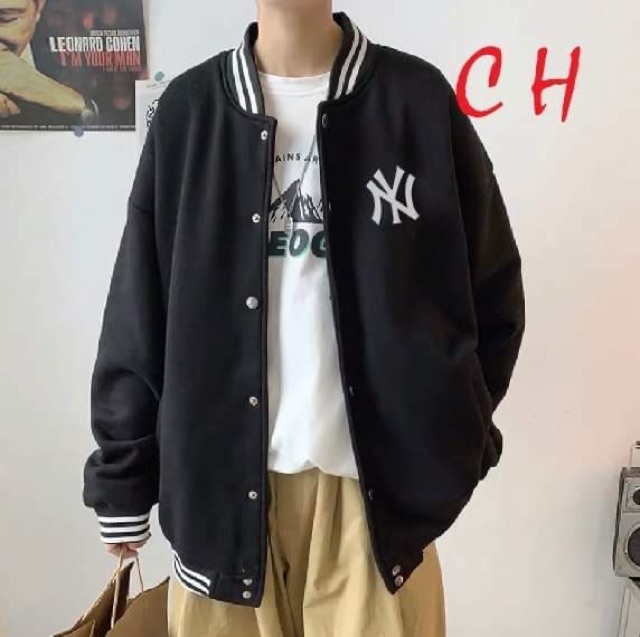 Áo bomber NY cúc bấm CH12