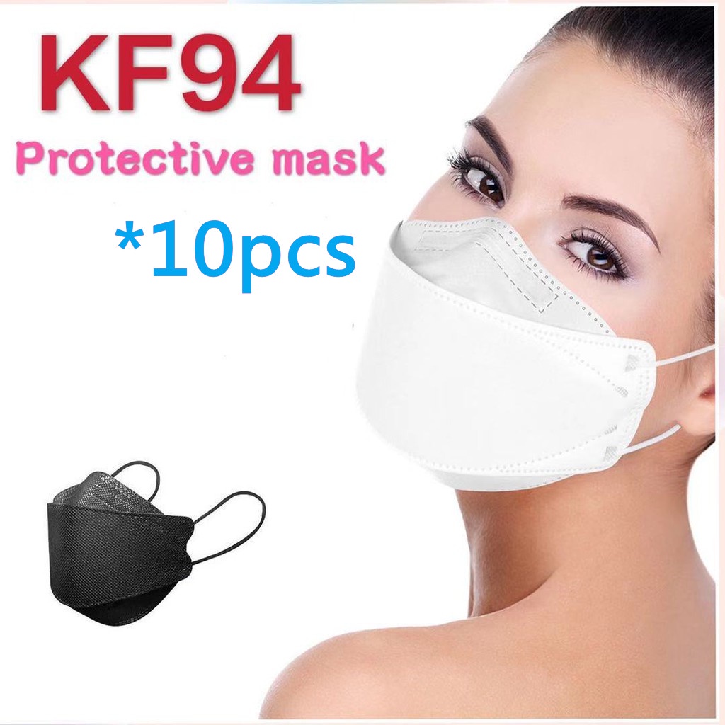 10 pcs Khẩu trang KF94 xuất khẩu Hàn Quốc, chống bụi mịn PM2.5 Fashion Korean KF94 Mask Khẩu trang KF94 xuất khẩu Hàn Quốc, chống bụi mịn PM2.5 Khẩu trang KF94 đóng gói riêng kiểu Hàn Quốc dành cho người lớn ZANKER