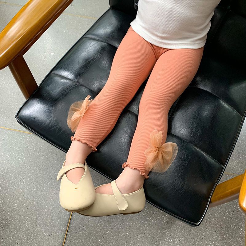 Quần Legging Đính Nơ Dễ Thương Thời Trang Cho Bé Gái