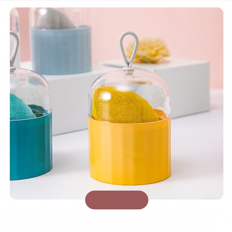 [Hàng mới về] Mút trang điểm làm đẹp + hộp đựng để bàn