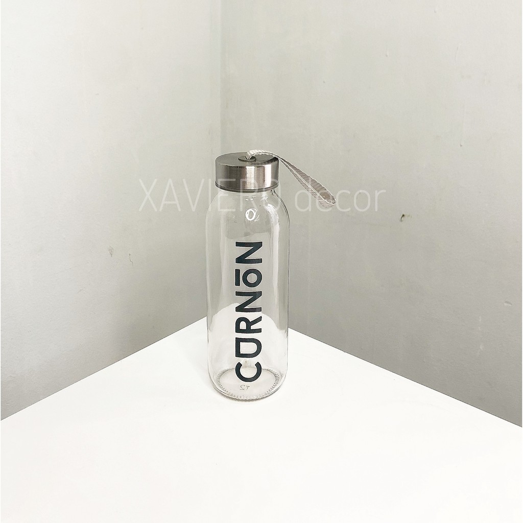 Bình lọ thuỷ tinh detox có quai xách nắp nhôm cornon cắm hoa, trồng cây thuỷ sinh - xaviero
