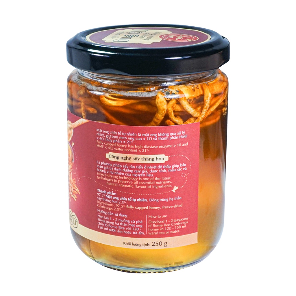 Đông trùng hạ thảo mật ong chín tổ Bonie Bee (hộp 250g)