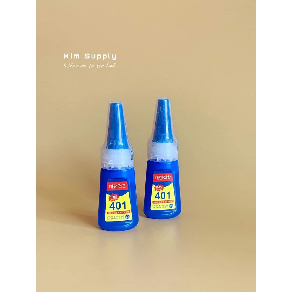 Keo 401 chính hãng, keo dán móng 401 loại 1 siêu chắc 100% strong Chính Hãng