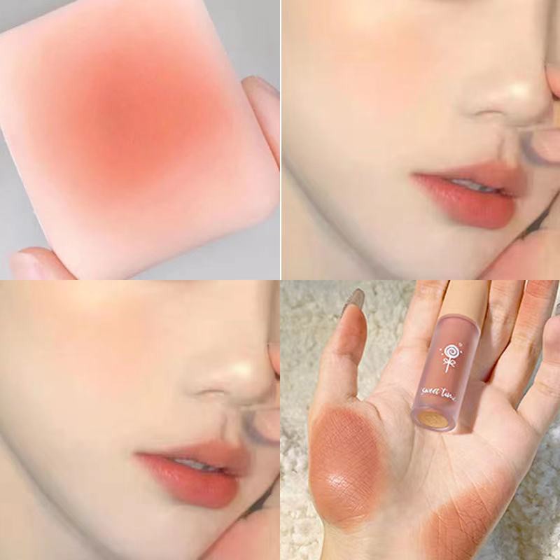 Phấn Má Hồng 3 Màu Mềm Mại Trong Suốt Tự Nhiên Dễ Thương Cho Bé Gái