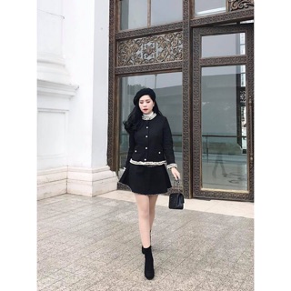 SET DẠ VIỀN CỔ TRÒN  ( ảnh thật)