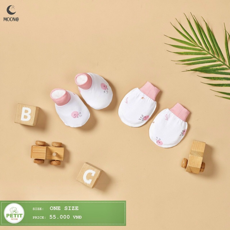 Set bộ nón bao tay chân Moon chất petit