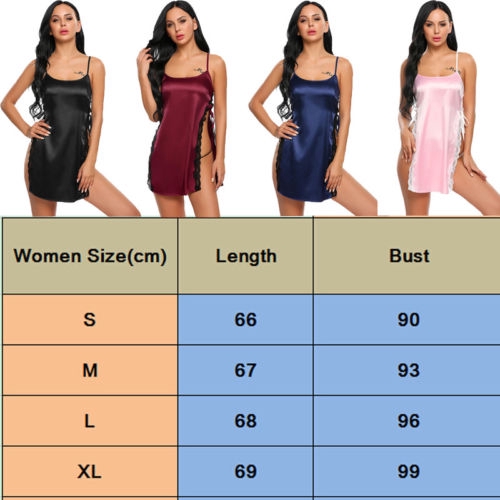 Đầm ngủ lụa 2 dây viền ren gợi cảm quyến rũ cho nữ