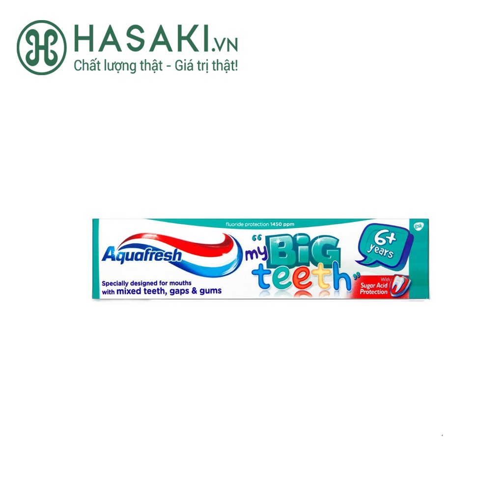 Kem Đánh Răng Aquafresh Big Teeth Cho Trẻ Từ 6 Tuổi 50ml