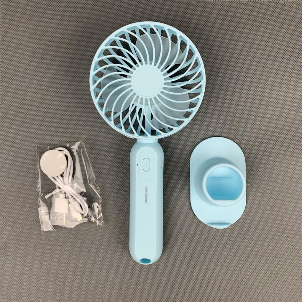 Quạt mini cầm tay WT-F17 3 chế độ mát, chân đế để bàn pin 1800mah dùng trên 5 tiếng | BigBuy360 - bigbuy360.vn
