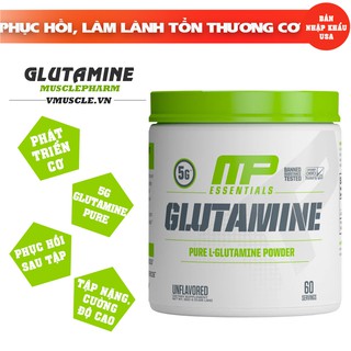 Glutamine hỗ trợ phục hồi và phát triển cơ, làm lành các tổn thương cơ sau tập (60 lần dùng)