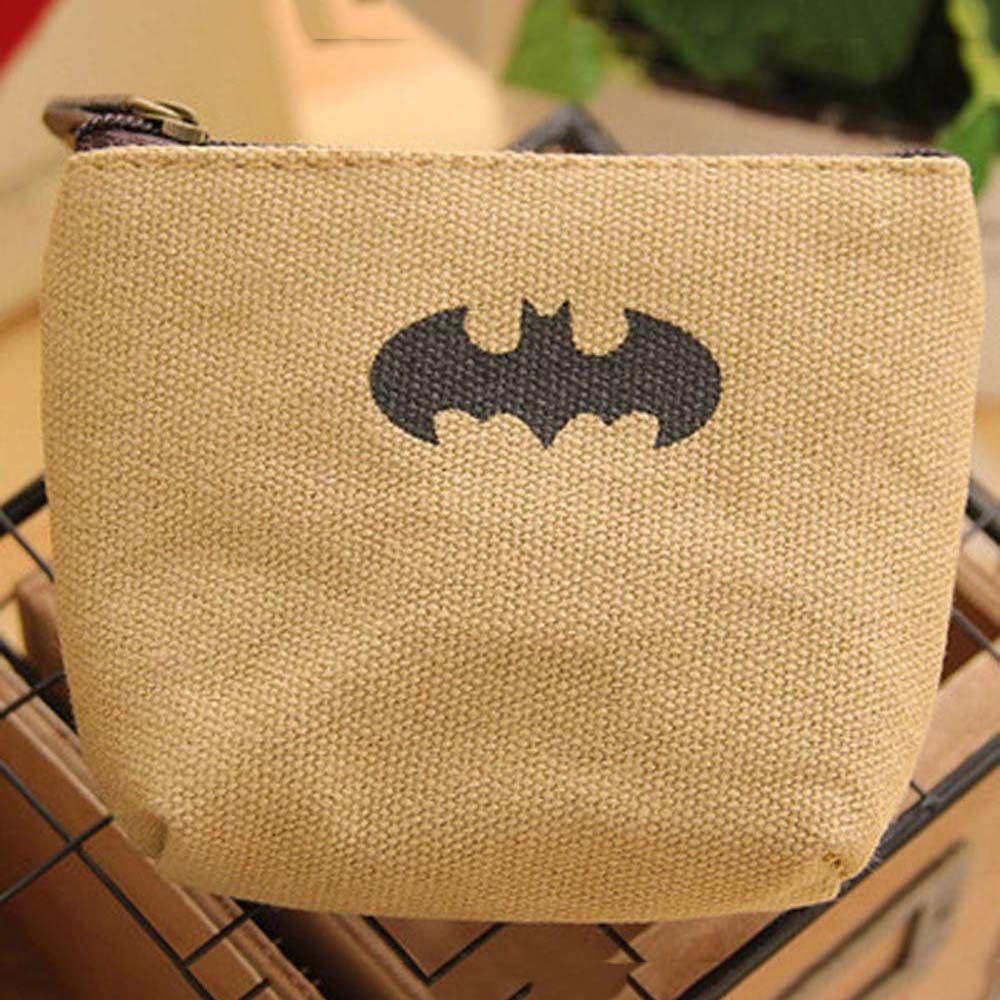 Ví Vải Canvas Đựng Tiền Xu / Thẻ / Chìa Khóa In Hình Anh Hùng Marvel MXGOODS