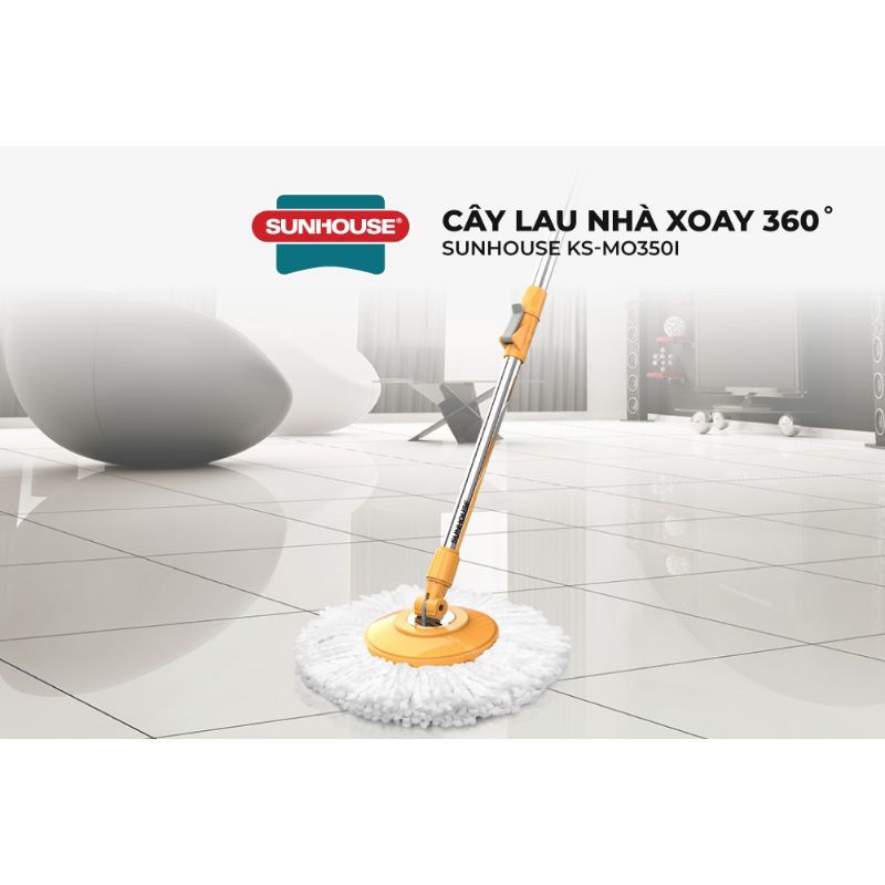 Cây lau nhà xoay 360 độ Sunhouse - Model KS-MO350I