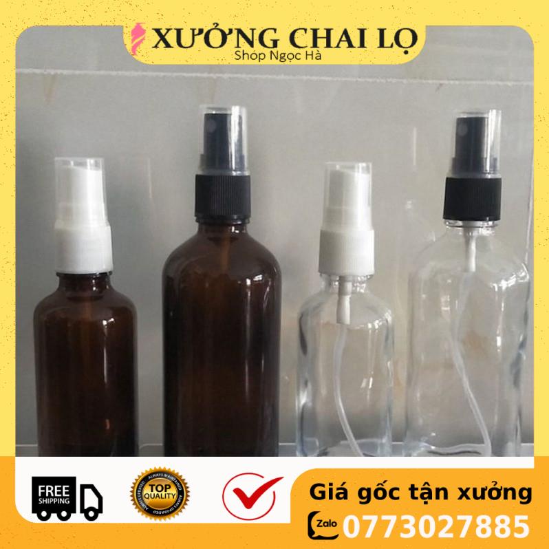 Chai Xịt Phun Sương ❤ GIÁ RẺ NHẤT ❤ [5ml,10ml,15ml,20ml,30ml,50ml,100ml] Chai xịt phun sương thủy tinh chiết nước hoa