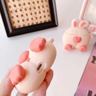 Case Airpods 1/2/pro Mông Thỏ Trái Tim