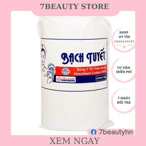 Bông Bạch Tuyết Và Bông Sợi Cắt Sẵn-Tẩy Trang-Lau Mực Phun Xăm