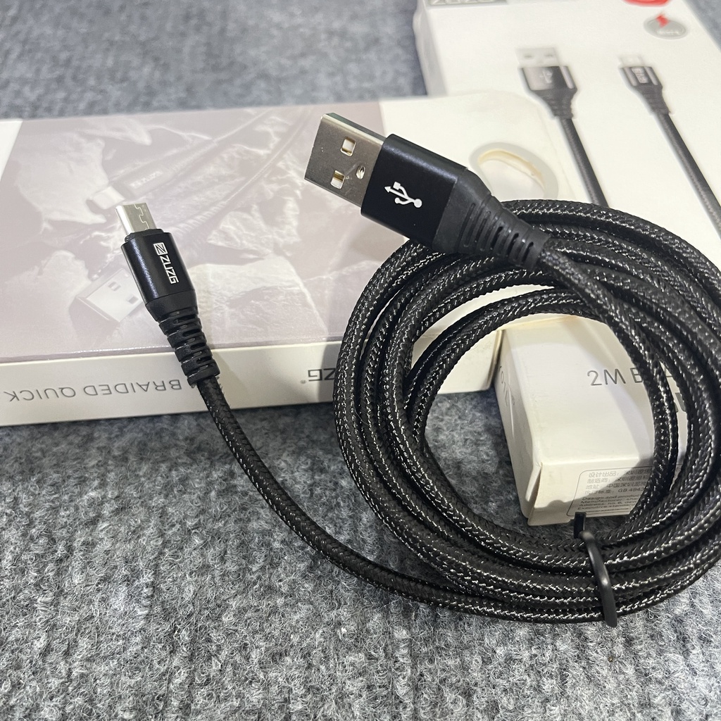Dây sạc samsung zuzg NY-01L micro usb 2m sạc nhanh bọc dù siêu bền bảo hành 12 tháng