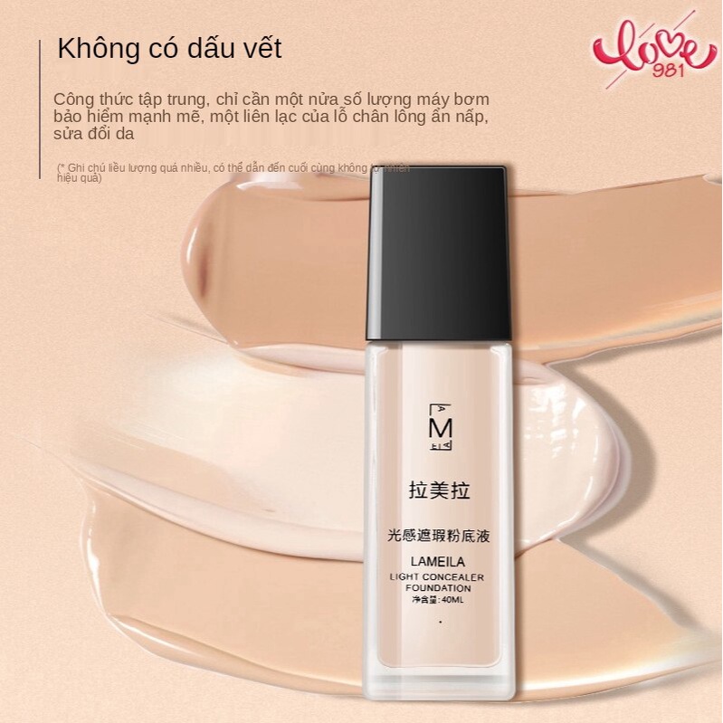 Kem nền trang điểm dạng lỏng che khuyết điểm dưỡng ẩm làm trắng da lâu trôi suốt 24 giờ