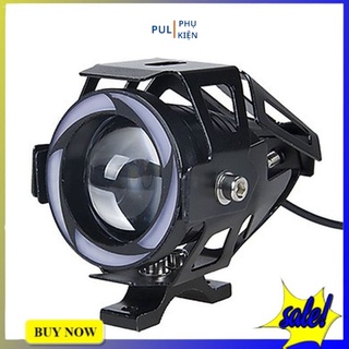 Đèn trợ sáng moto xe máy U7 có lồng viền 7 màu trang trí làm đẹp xe Exciter Winner Sirius Wave...