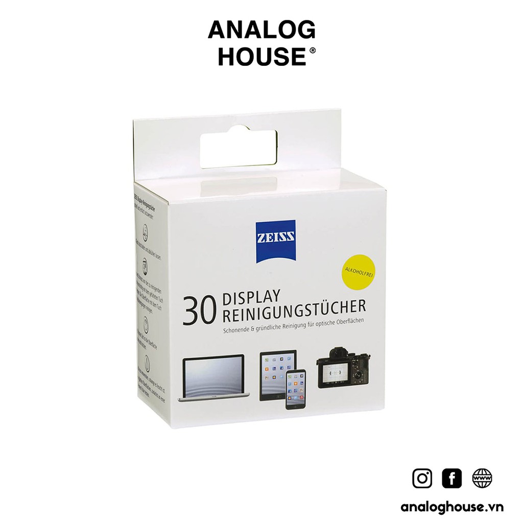 Giấy lau lens ZEISS Display Wipe (size lớn) - Hộp 30 miếng