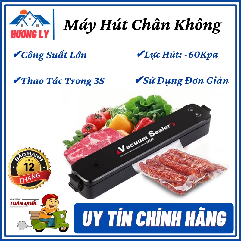 Máy Hút Chân Không - Máy ép Chân Không Hàn Miệng Túi Giúp Bảo Quản Đồ Ăn Tốt Hơn - Bảo Hành 12 Tháng