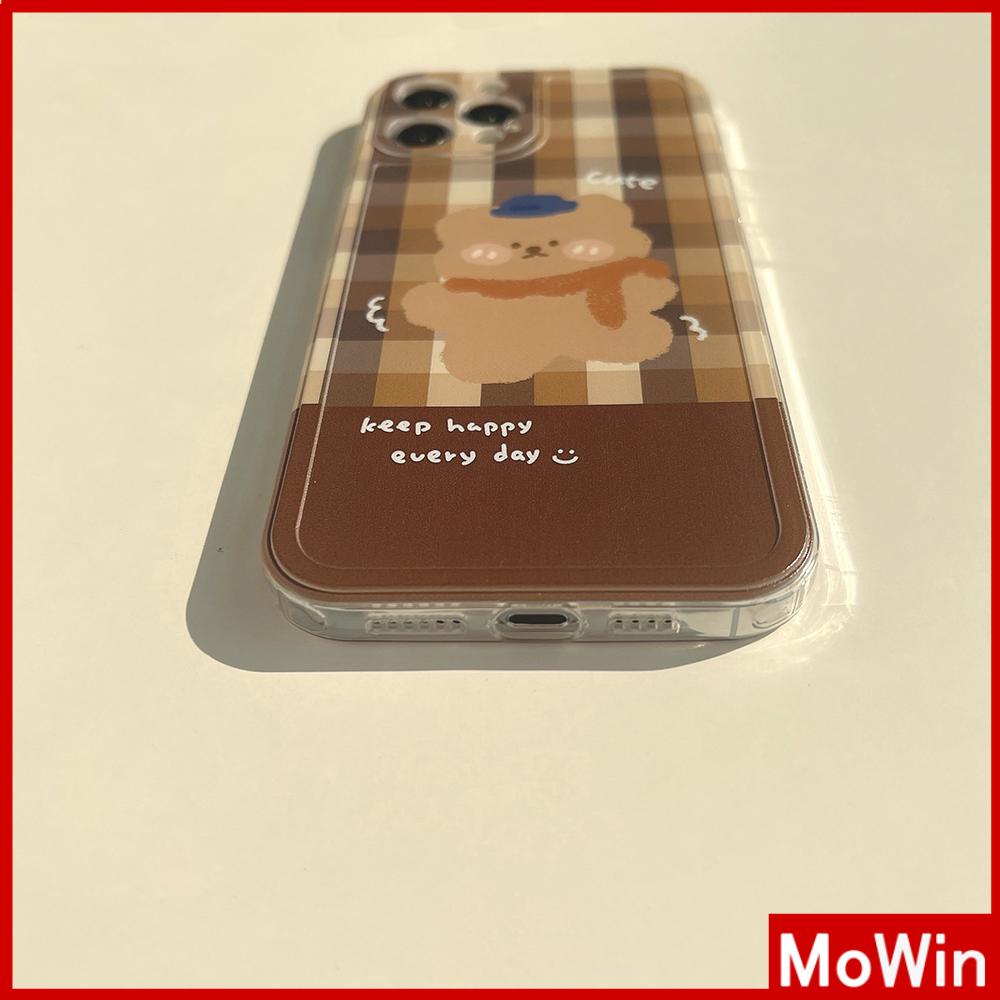 Ốp Điện Thoại Silicon Mềm Trong Suốt Chống Sốc In Hình Gấu Hoạt Hình Cho iPhone 13 Pro Max 12 Pro 11 7 Plus