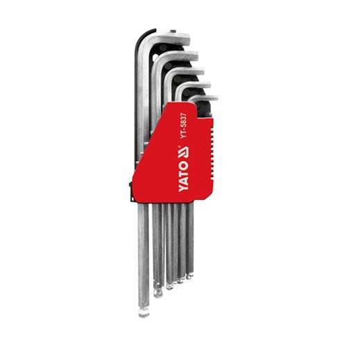 Bộ lục giác đầu bi ngắn 12 chi tiết hệ inch Yato YT-5837