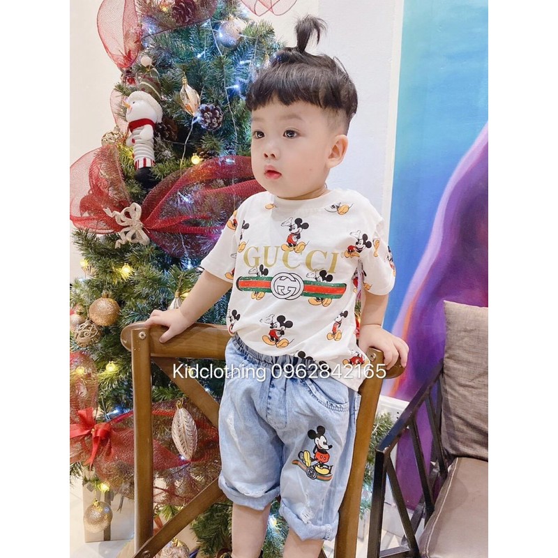 Bộ mickey GCC cộc tay bé trai