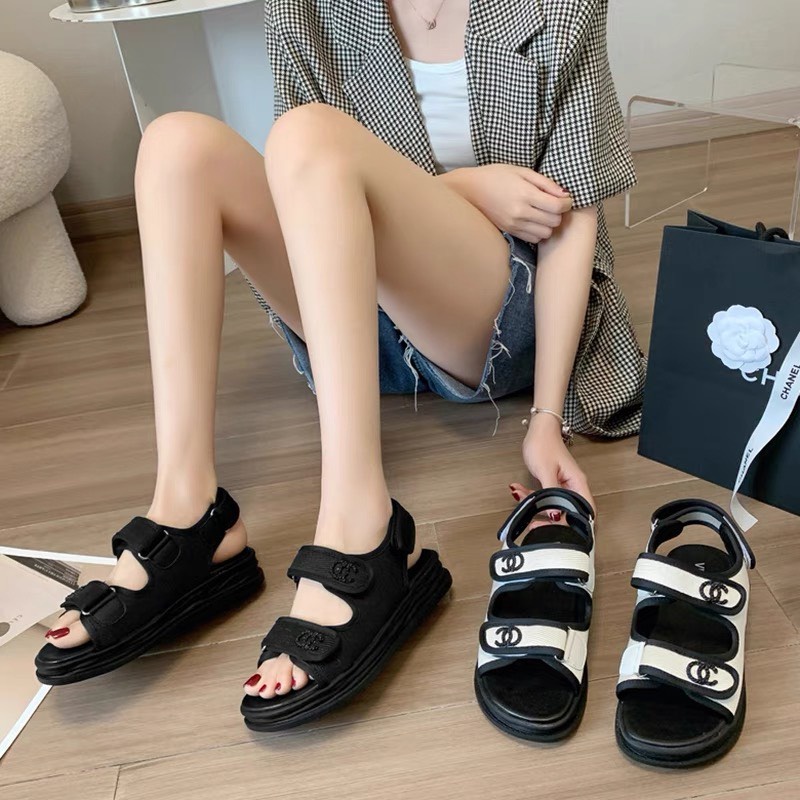 Dép Sandal Nữ Quai Dán Đế Bánh Mì Cao 2cm QC Cao Cấp TRINH LÊ SHOP GIÀY DÉP