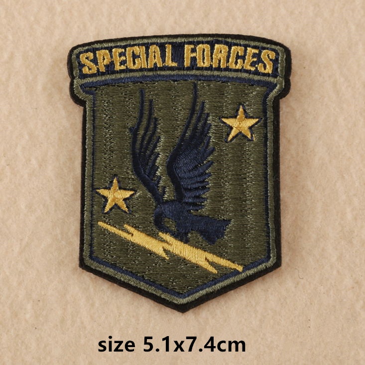 Miếng Dán Ủi Trang Trí Quần Áo Thêu Hình Bàn Tay Phong Cách Quân Đội