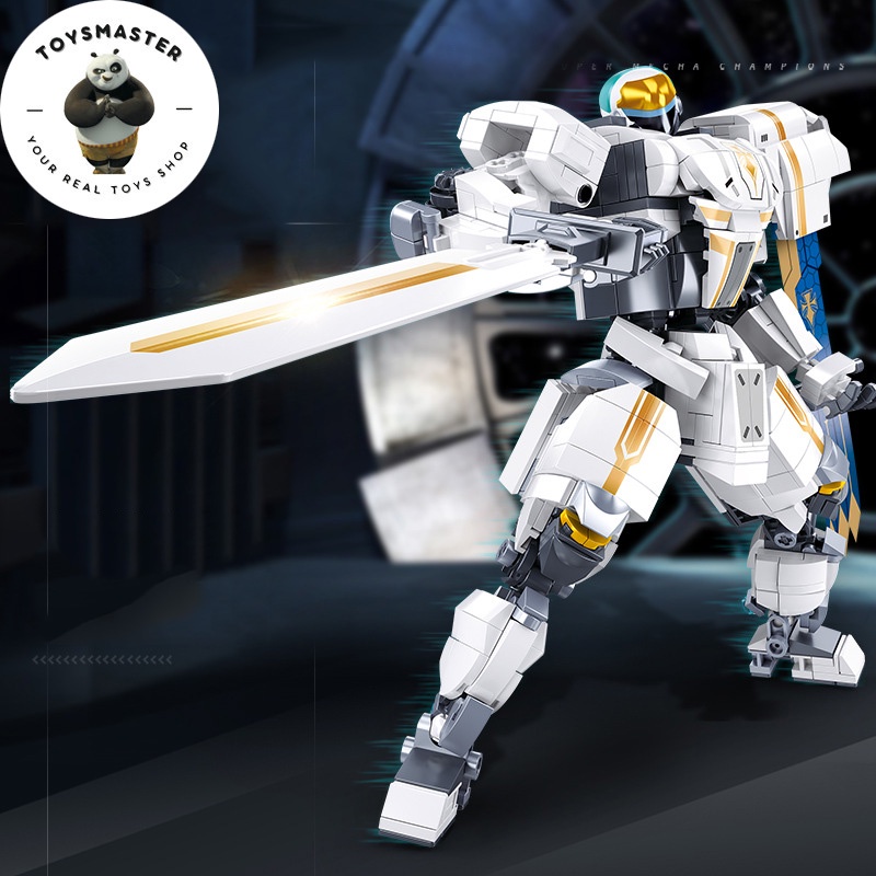 Đồ Chơi Lắp Ráp Xếp Hình Mô Hình Robot Siêu Chiến Binh Mecha Athena,Guerrilla,Arthur Trong Pacific Rim Với 500+PCS