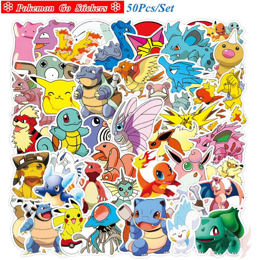 ❉ Pokemon Go - Series 05 Kawaii Pocket Monster Stickers ❉ 50Pcs/Set Anime Cartoon TV Shows DIY Fashion Luggage Laptop Skateboard Decals Doodle Stickers