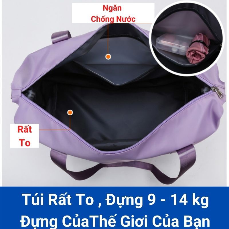Túi du lịch nữ đa năng 2 tầng, túi xách du lịch cỡ lớn nam đựng quần áo mỹ phẩm gấp gọn JUSTFIT STORE