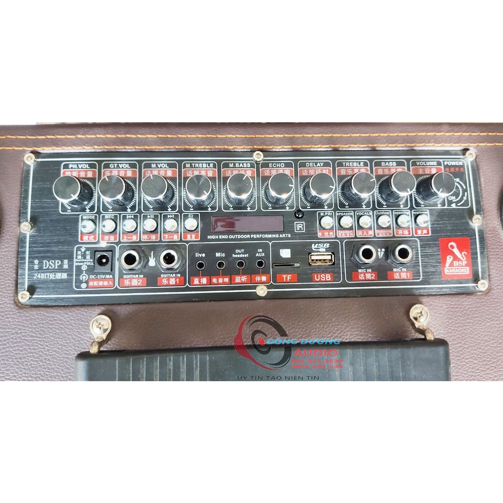 LOA KÉO MINI XÁCH TAY CM216 - 2 BASS 16 - TẶNG KÈM 2 MICRO K DÂY - THIẾT KẾ SANG TRỌNG