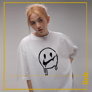 Áo thun nữ tay lỡ MẶT CHẢY trước ngực UNISEX ( Đen, Trắng )