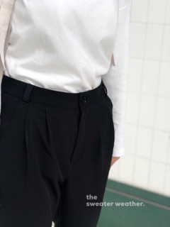 Quần baggy đen ống côn TSW