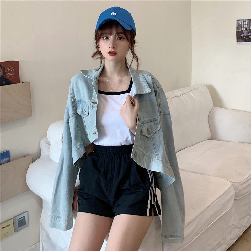 SUXI Áo Thun Tay Ngắn Cổ Vuông Màu Trơn Quyến Rũ Dành Cho Nữ